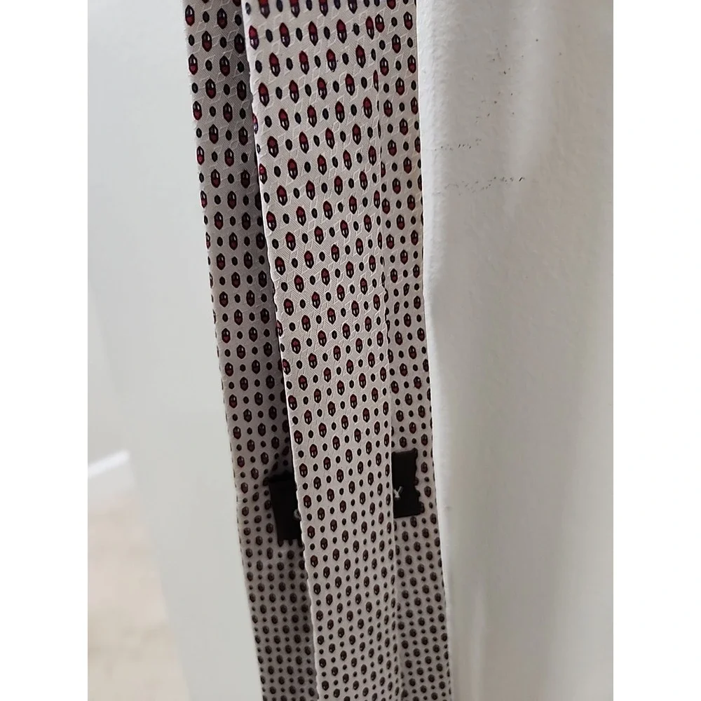 Givenchy Monsieur Silk Tie Made in Italy‎ Cream Red Blue Geometric Mens